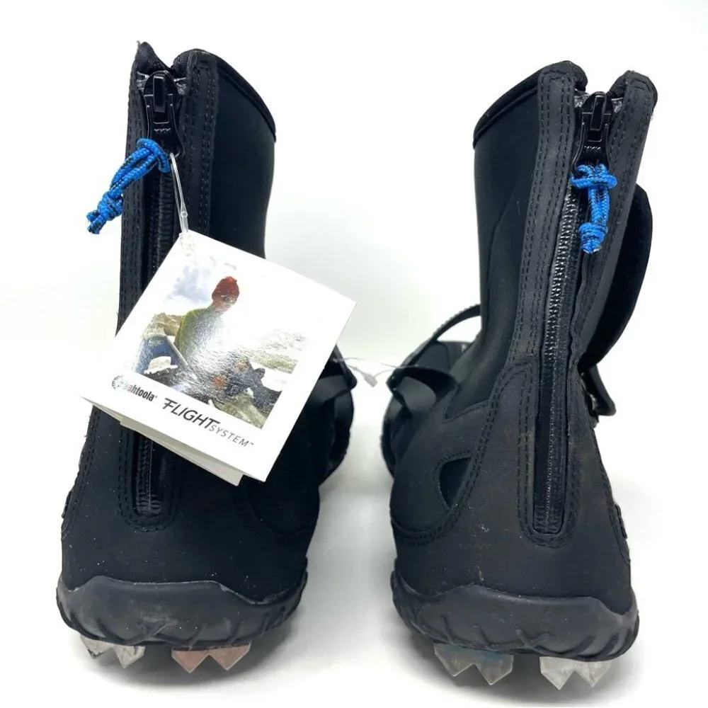 NEW Kahtoola Black Neoprene & Steel Cleat FLIGHT Boots Size XXS (Women's 5-6.5)